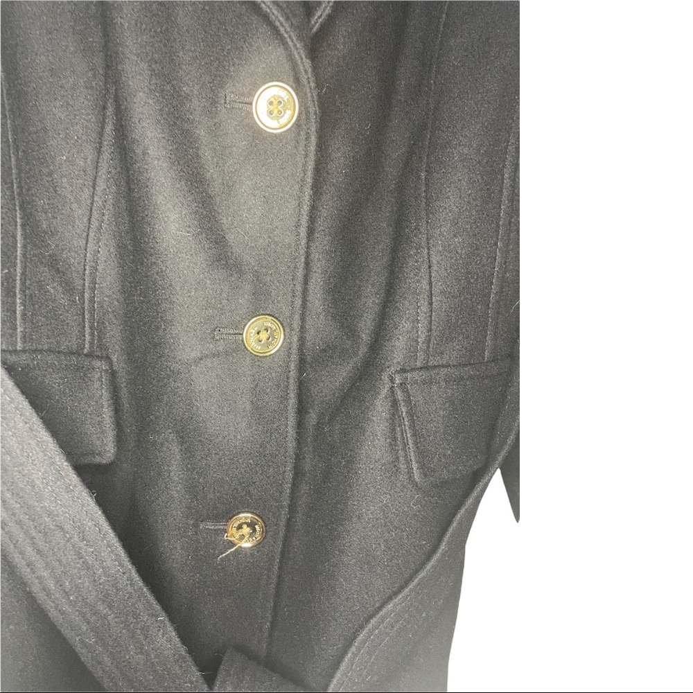 Women’s Michael Michael Kors Wool Blend Belted Coat Size Large Black - Picture 5 of 7